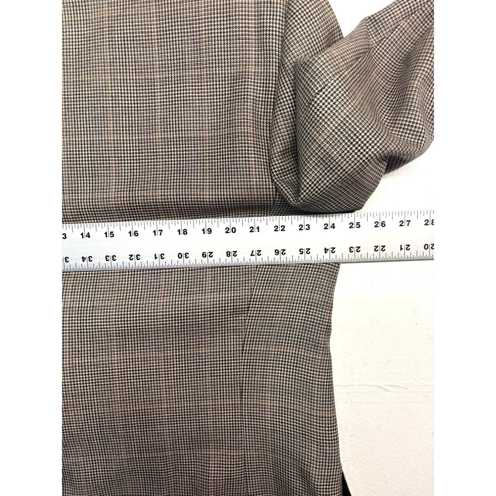 Hickey Freeman 48L Beige Houndstooth Windowpane Madison Blazer Jacket Sport Coat - Picture 8 of 11